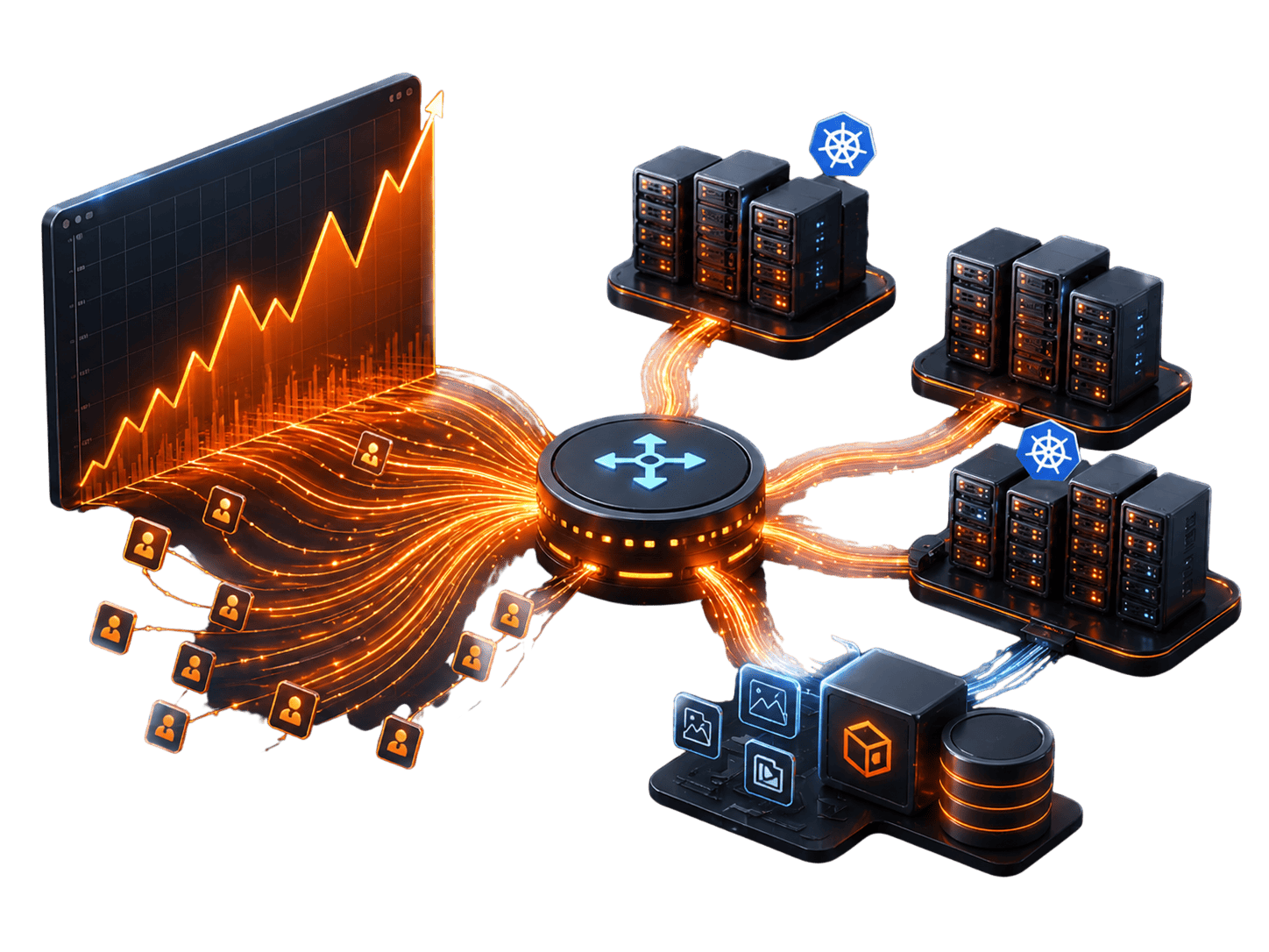Client traffic can spike without warning illustration