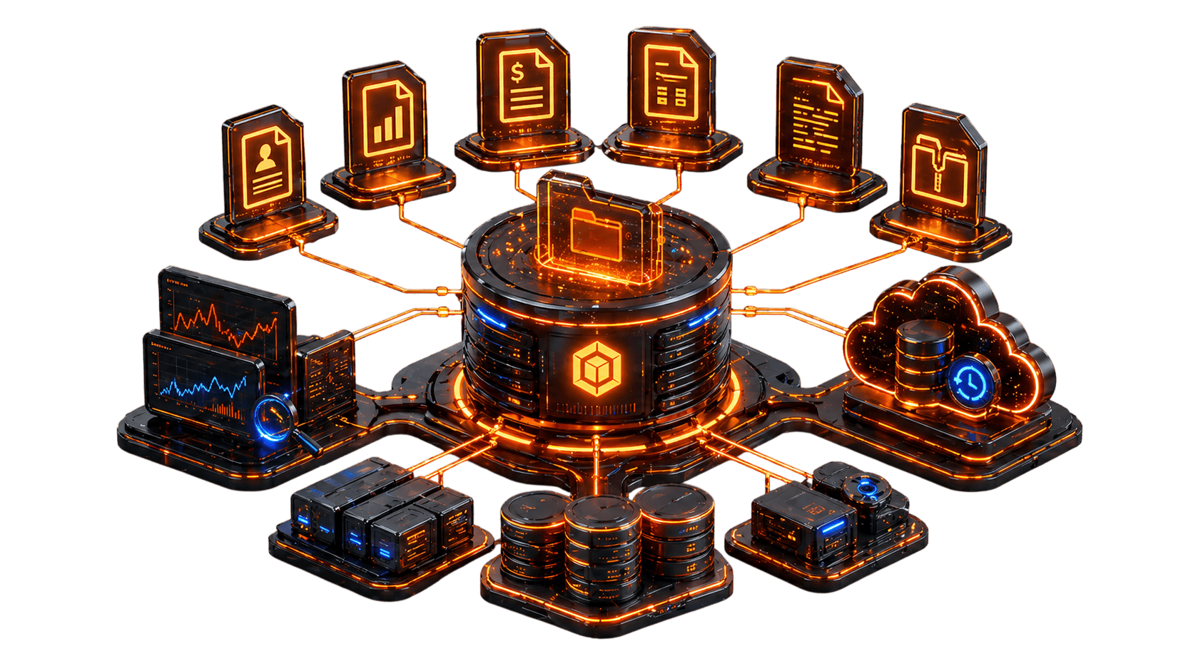 Customer data needs secure storage and backup illustration